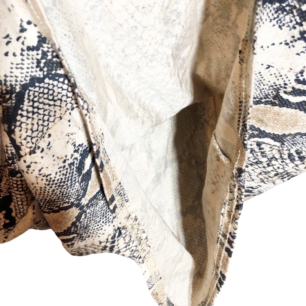 Shape Taupe Snake Print Halterneck Midi Dress - Picture 6 of 9